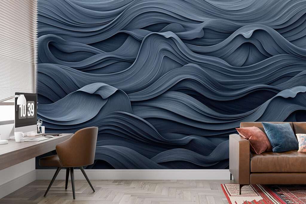 Grey wavy pattern on a surface