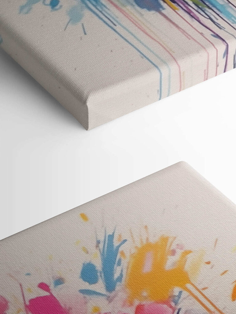 Painting of flowers on a white background
