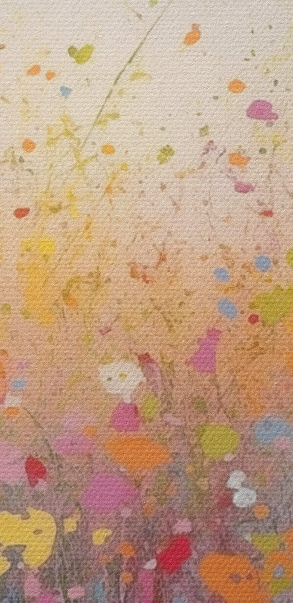 Painting of flowers in a field