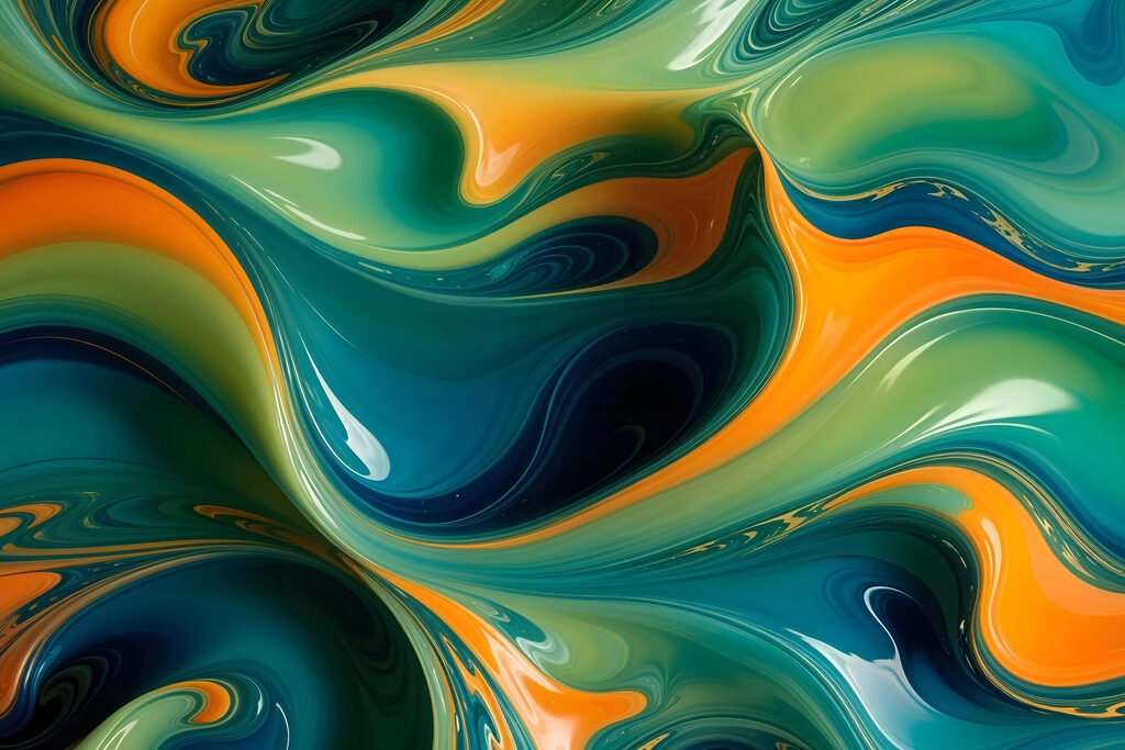 Colorful swirls of paint Colorful swirls of paint