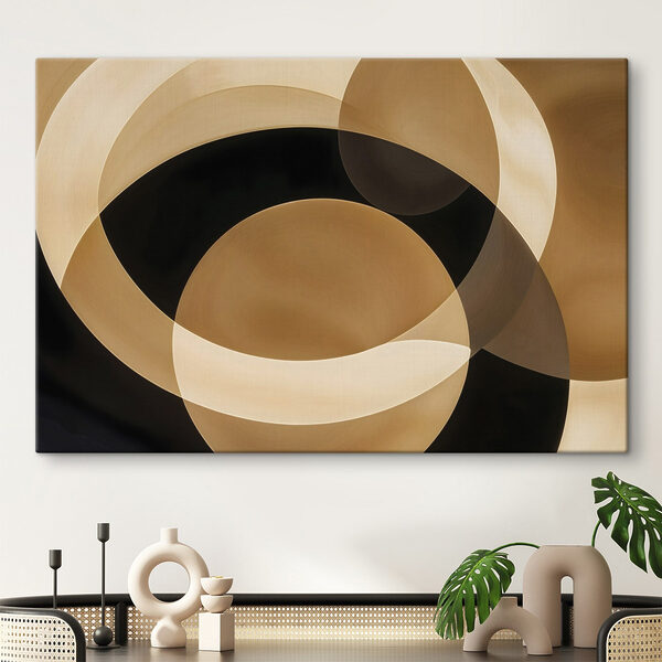 Cercuri abstracte pe un fundal întunecat Cercuri abstracte pe un fundal întunecat