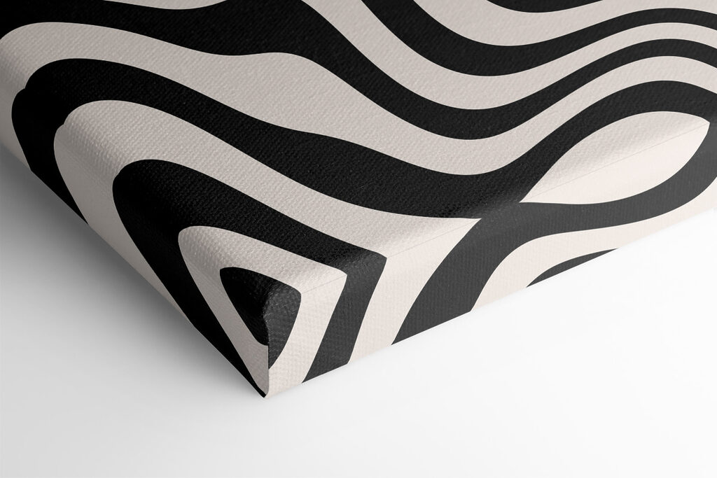 Black and white wavy lines