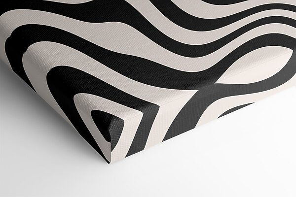 Black and white wavy lines