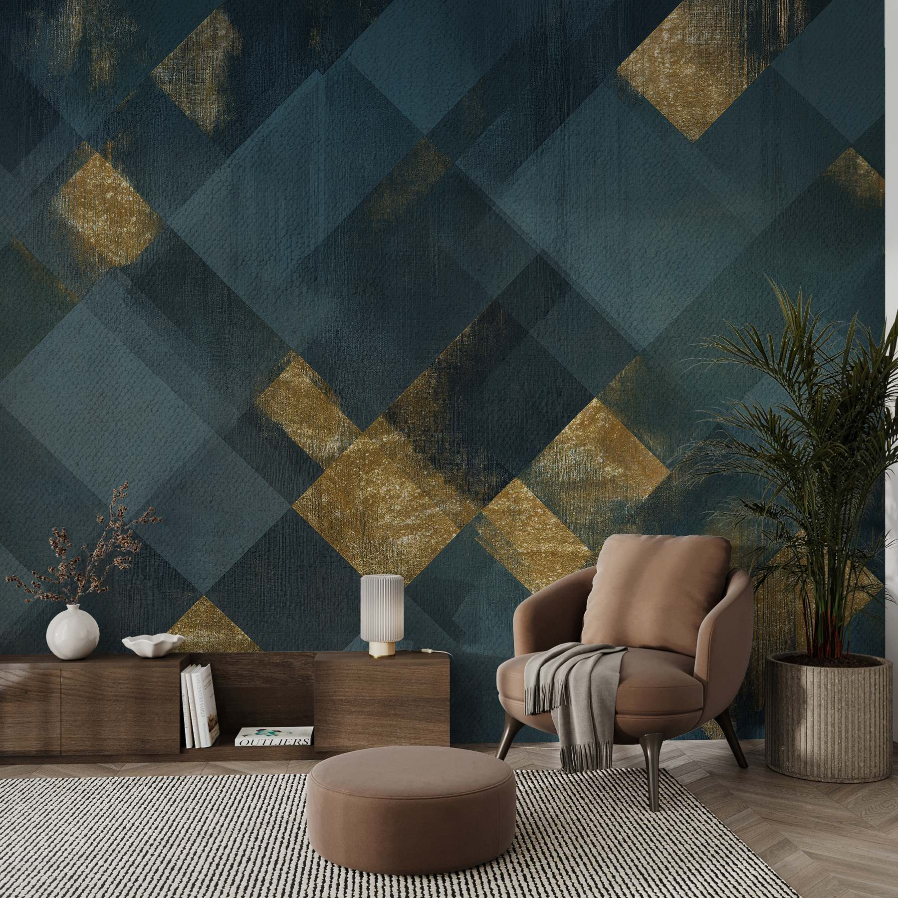 Artistic geometric pattern with contrast Artistic geometric pattern with contrast