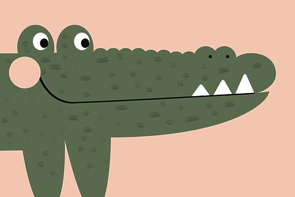 Desen animat al unui crocodil Desen animat al unui crocodil