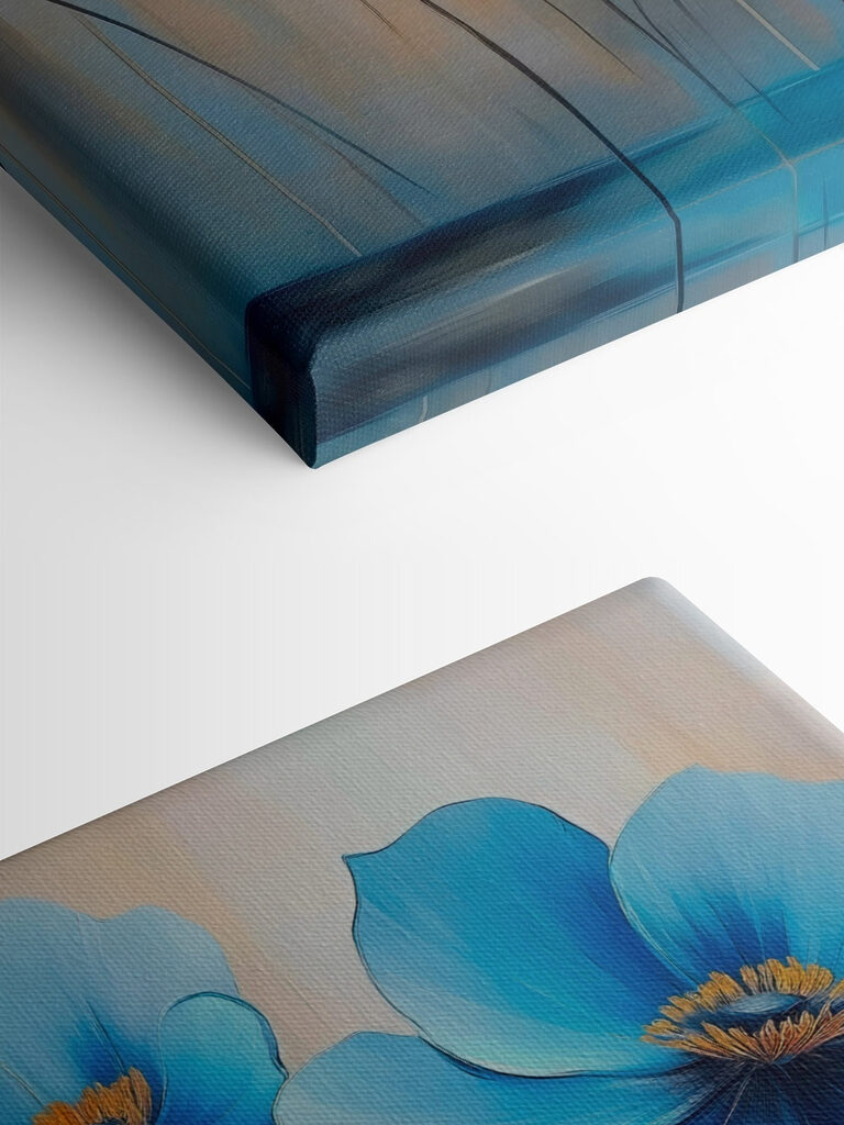 Painting of blue flowers Painting of blue flowers