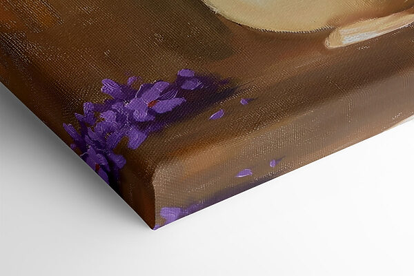 Pictura de flori violet într-o vază Pictura de flori violet într-o vază
