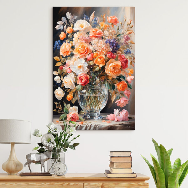 Pictura de flori într-o vază Pictura de flori într-o vază