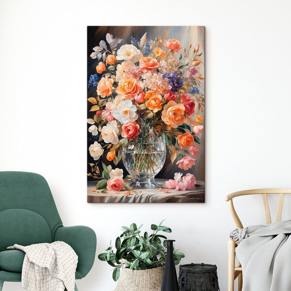 Pictura de flori într-o vază Pictura de flori într-o vază