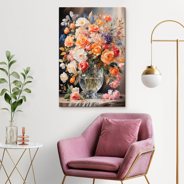 Pictura de flori într-o vază Pictura de flori într-o vază
