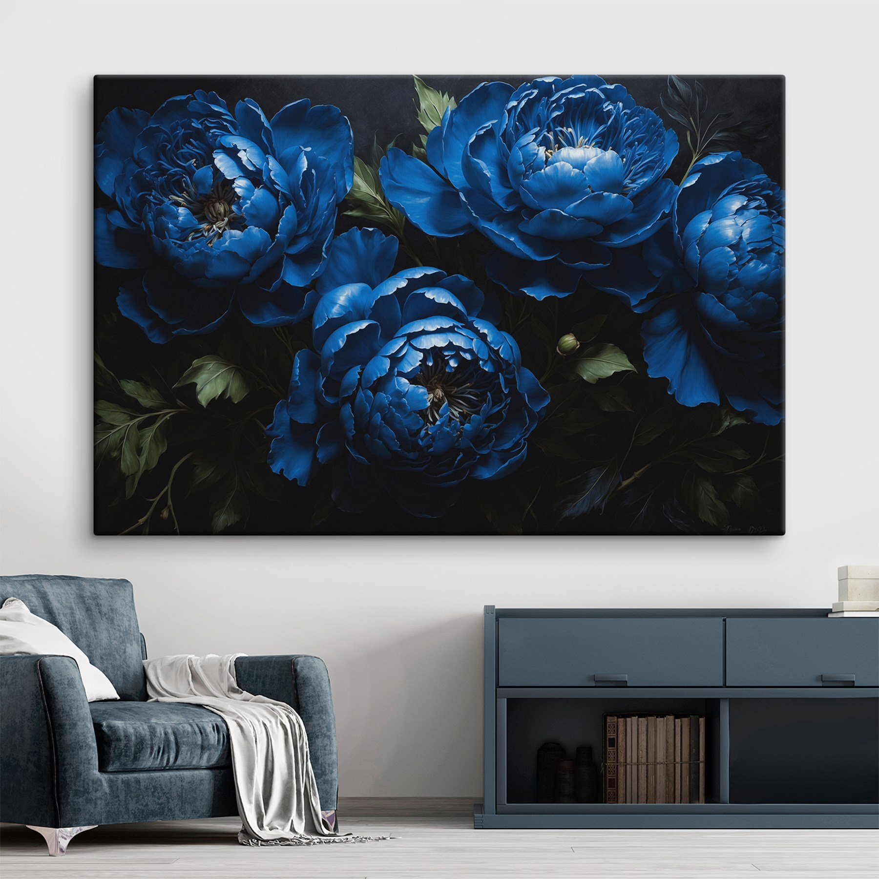 Group of blue flowers Group of blue flowers