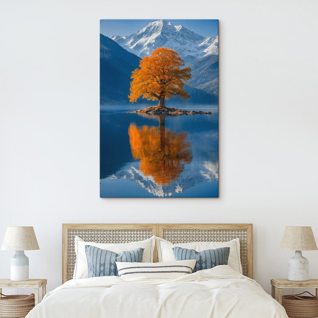 Tree on an island in a lake