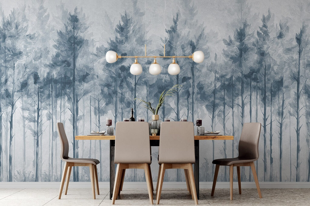 Group of trees in a forest