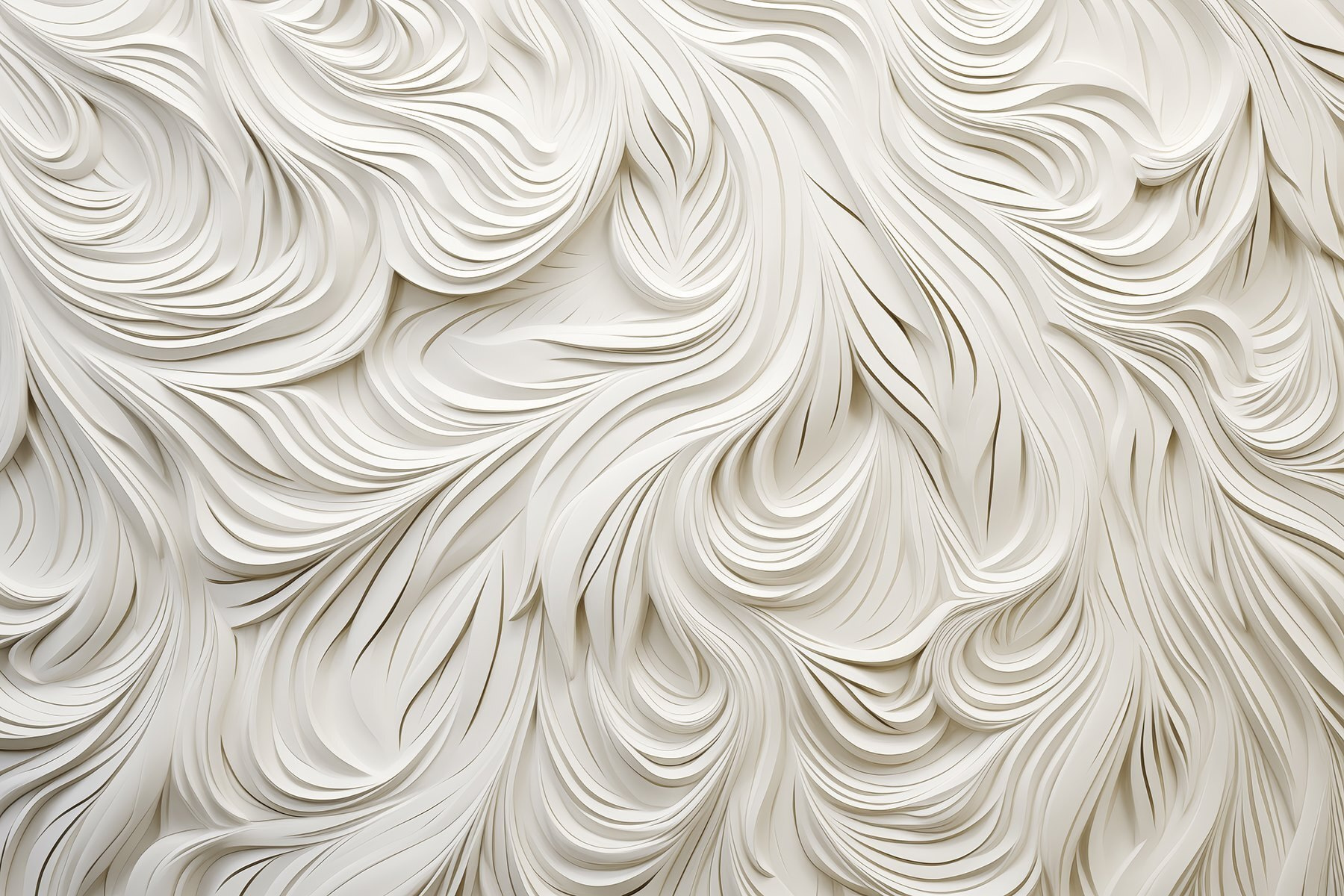 White paper cutout with wavy lines White paper cutout with wavy lines