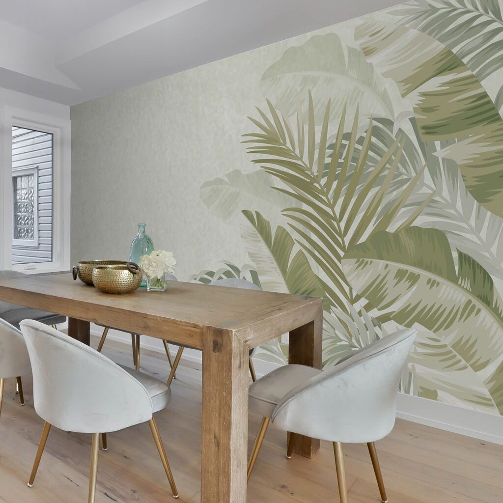 Calm tropical foliage background design