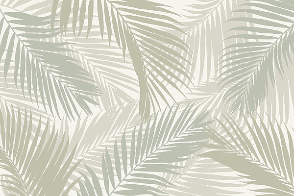 Wall murals Pattern of leaves on a white background Wall murals Pattern of leaves on a white background