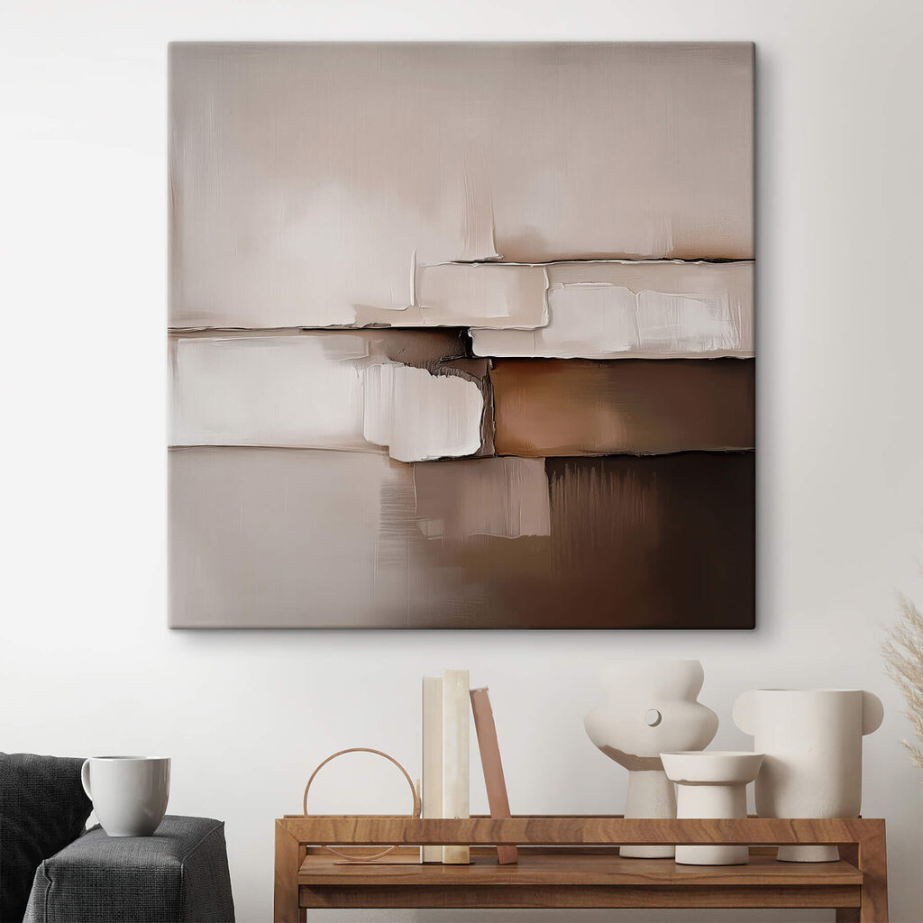 Abstract layers of neutral tones