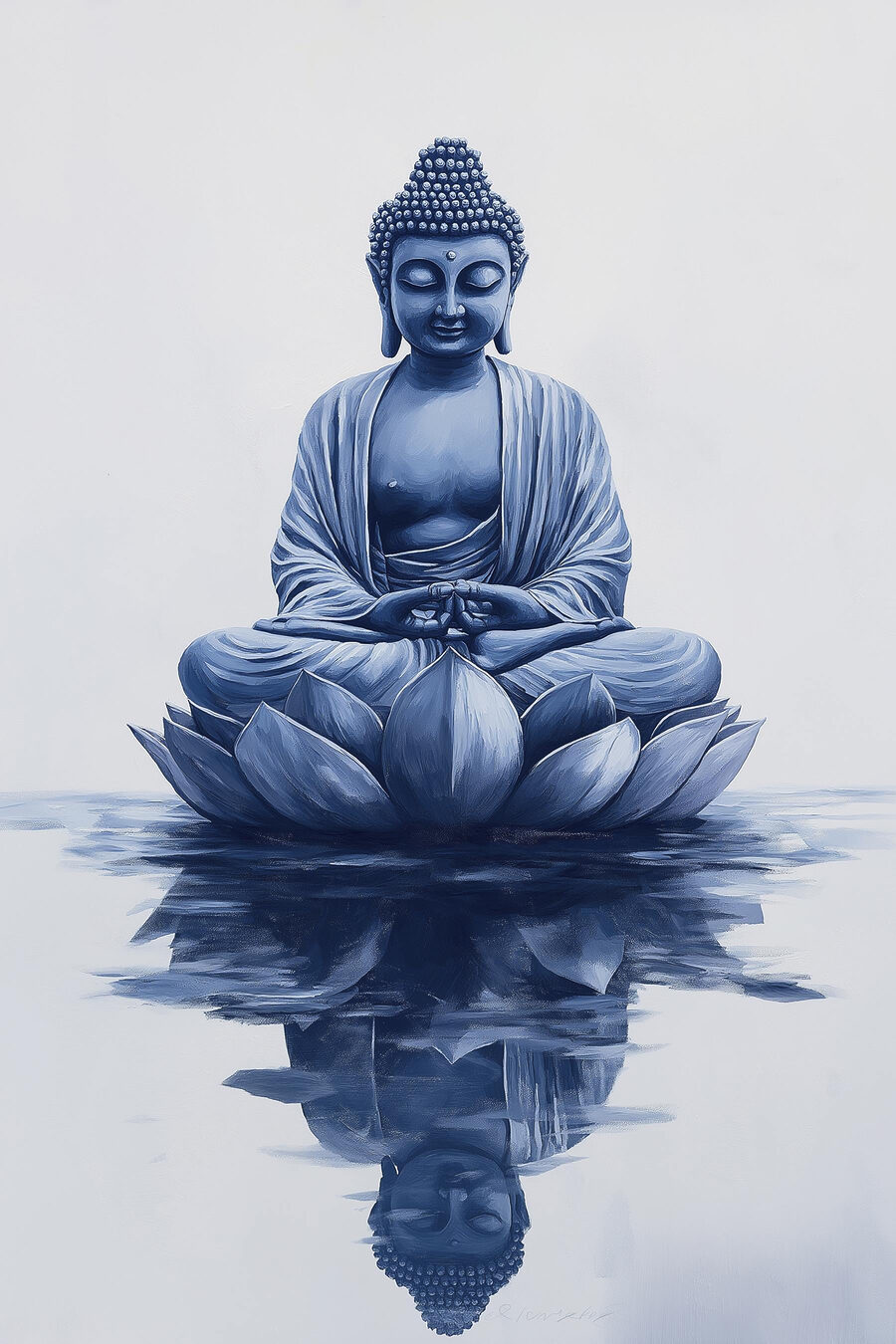 Statuia unei persoane care stă pe o floare de lotus Statuia unei persoane care stă pe o floare de lotus