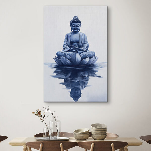 Statuia unei persoane care stă pe o floare de lotus Statuia unei persoane care stă pe o floare de lotus