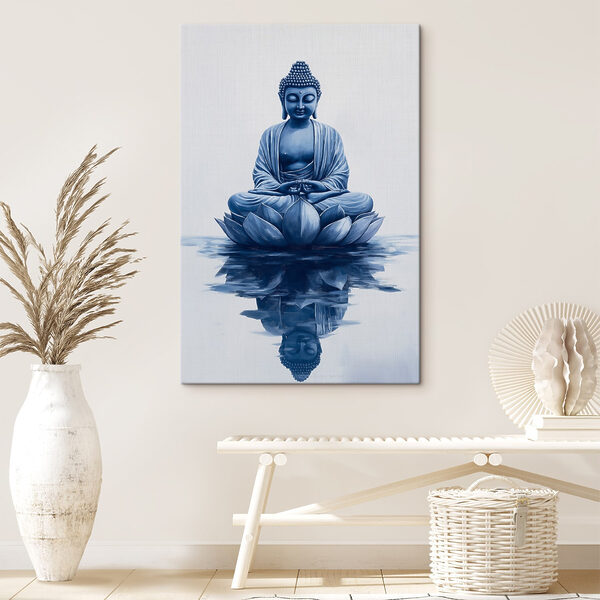 Statuia unei persoane care stă pe o floare de lotus Statuia unei persoane care stă pe o floare de lotus