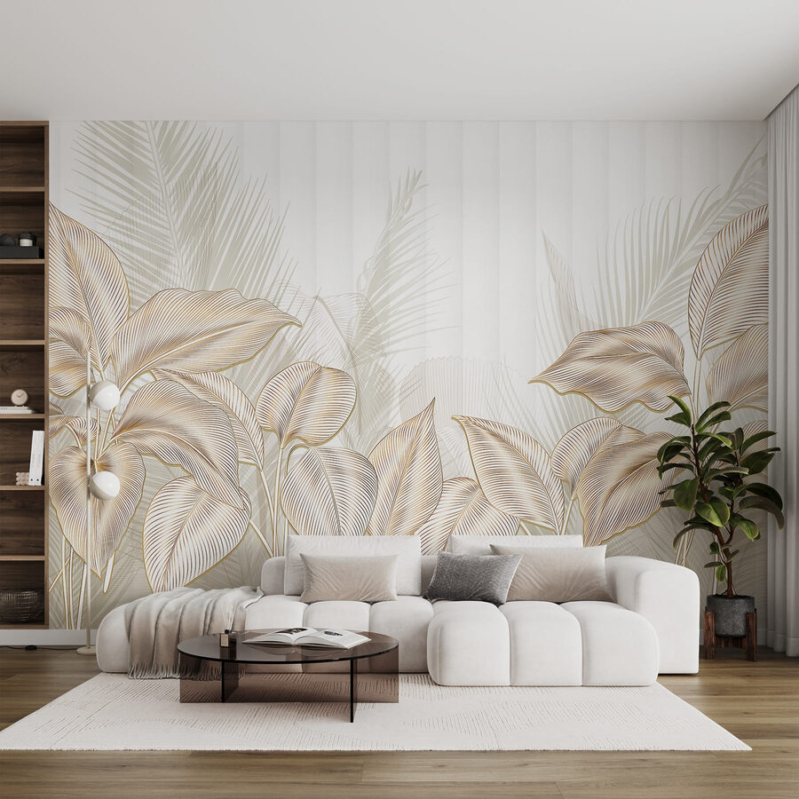 Fototapet Afișaj elegant de artă botanică. - imagine 3