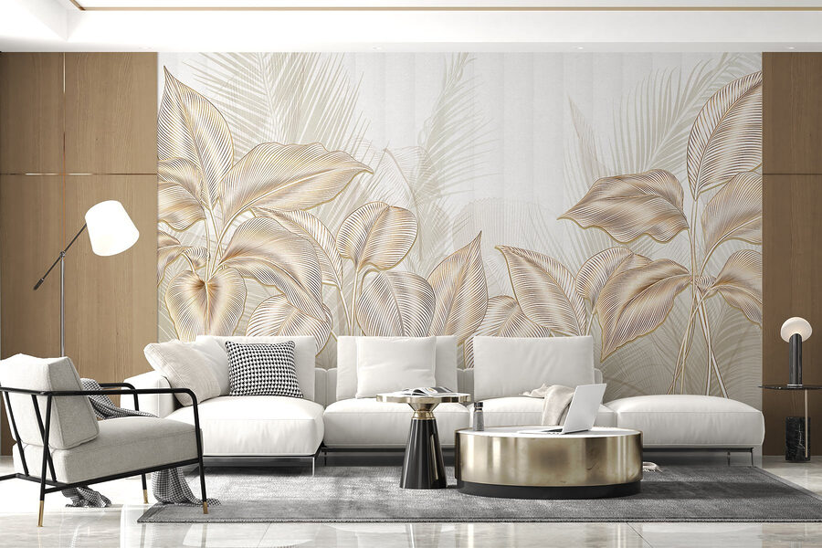 Fototapet Afișaj elegant de artă botanică. - imagine 4