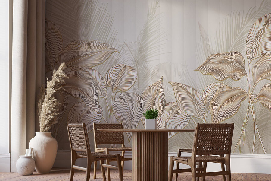 Fototapet Afișaj elegant de artă botanică. - imagine 6