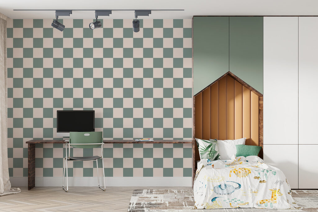 Pattern of squares on a table Pattern of squares on a table