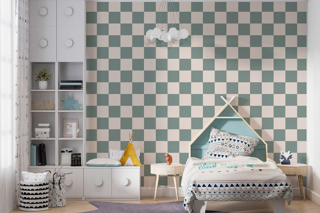 Pattern of squares on a table Pattern of squares on a table