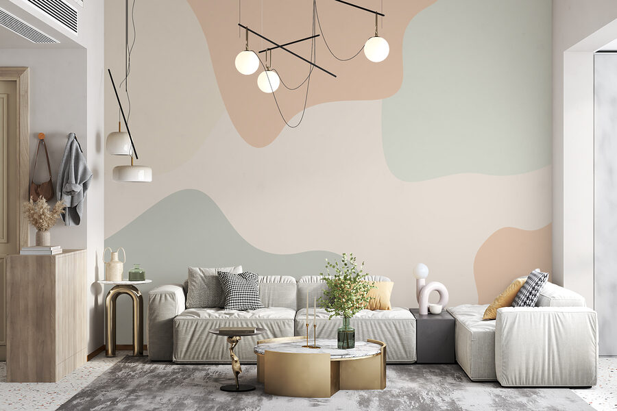 Fototapet Fundal colorat cu diferite forme