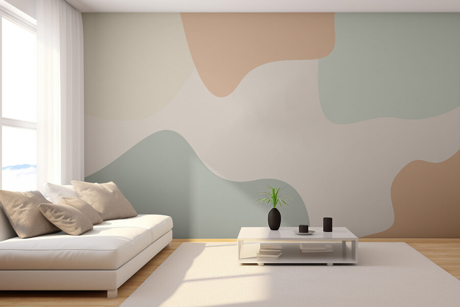Fototapet Fundal colorat cu diferite forme - imagine 2
