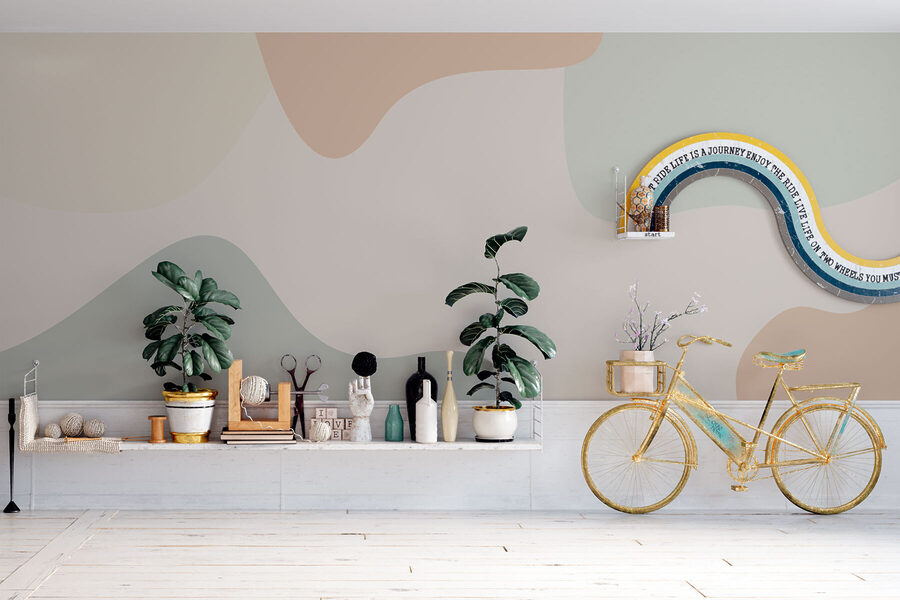 Fototapet Fundal colorat cu diferite forme - imagine 3