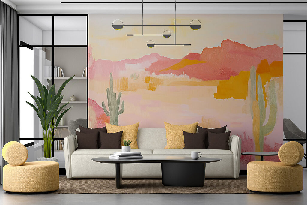 Painting of a desert landscape Painting of a desert landscape