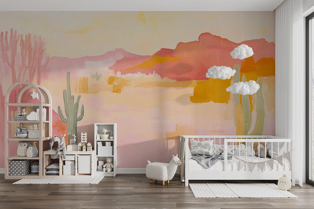 Painting of a desert landscape Painting of a desert landscape