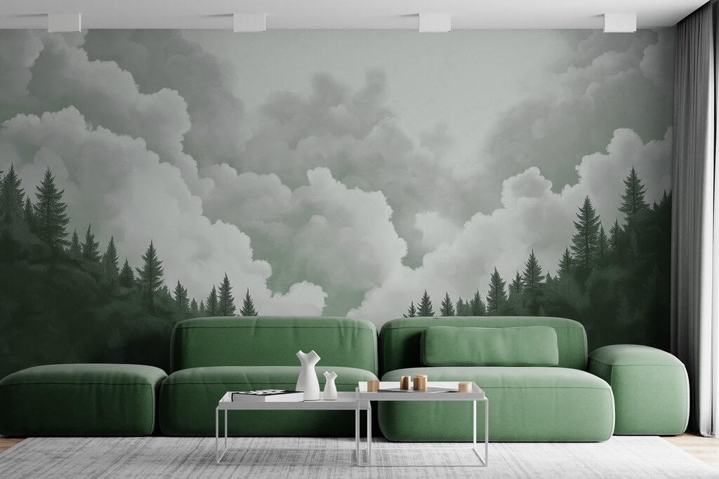 Group of trees and clouds Group of trees and clouds