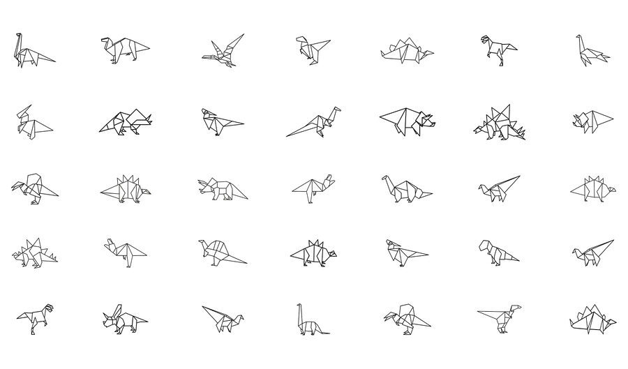 Colecție de animale origami
