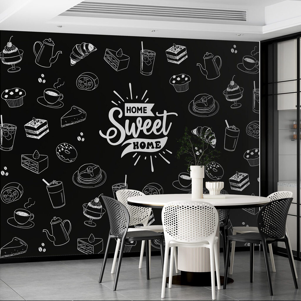 Black and white image of food