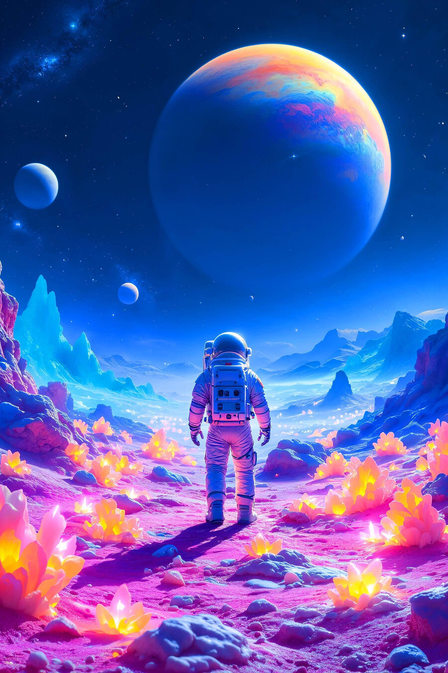 Tablouri Astronaut de mers pe jos pe un deșert - imagine 13