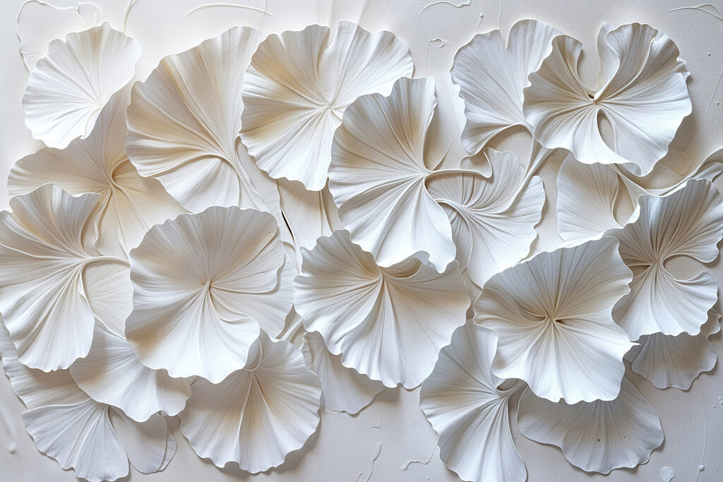 Group of white leaves Group of white leaves