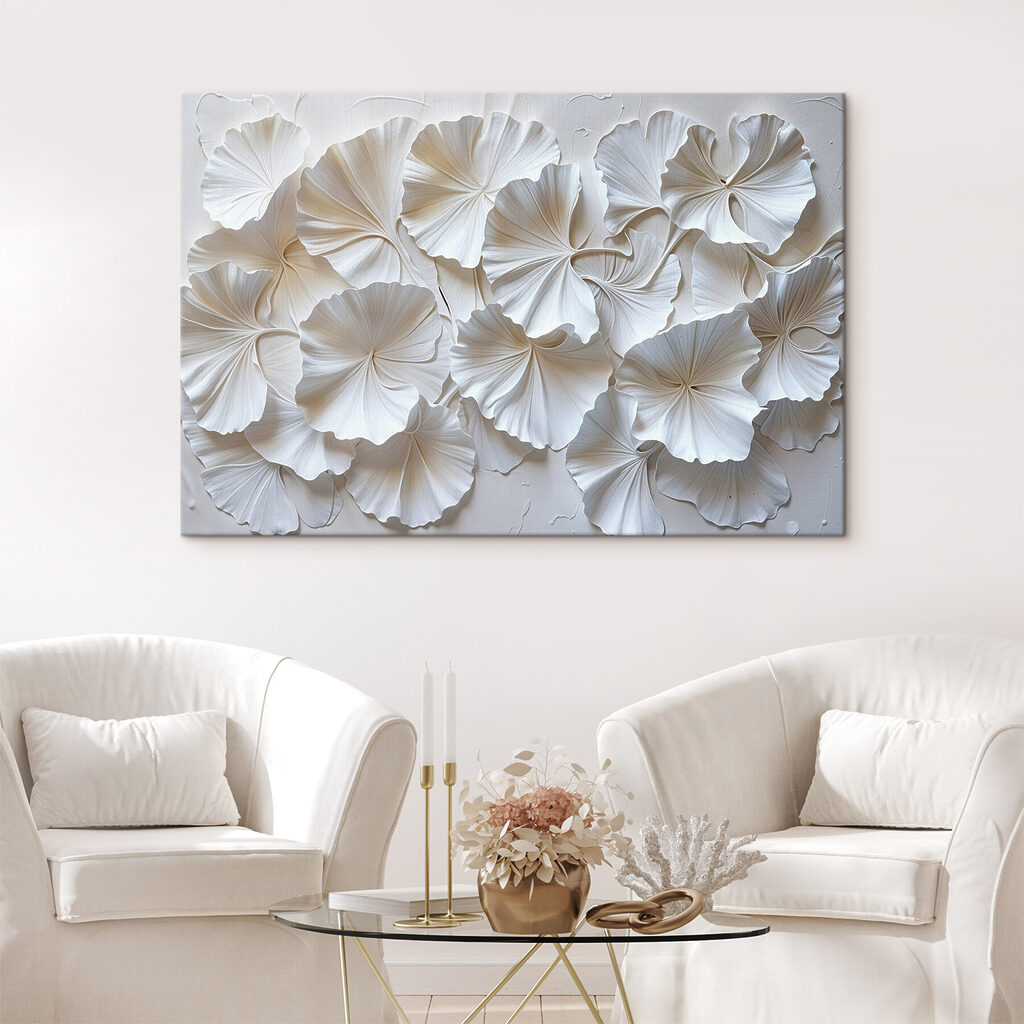 Group of white leaves Group of white leaves