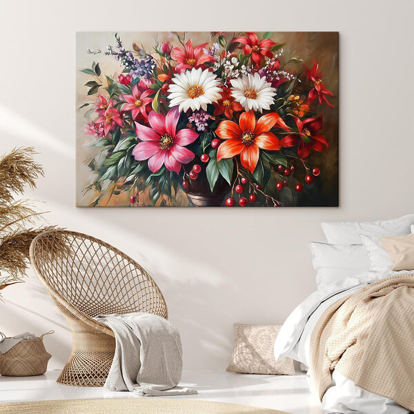 Pictura de flori într-o vază Pictura de flori într-o vază