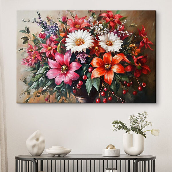 Pictura de flori într-o vază Pictura de flori într-o vază