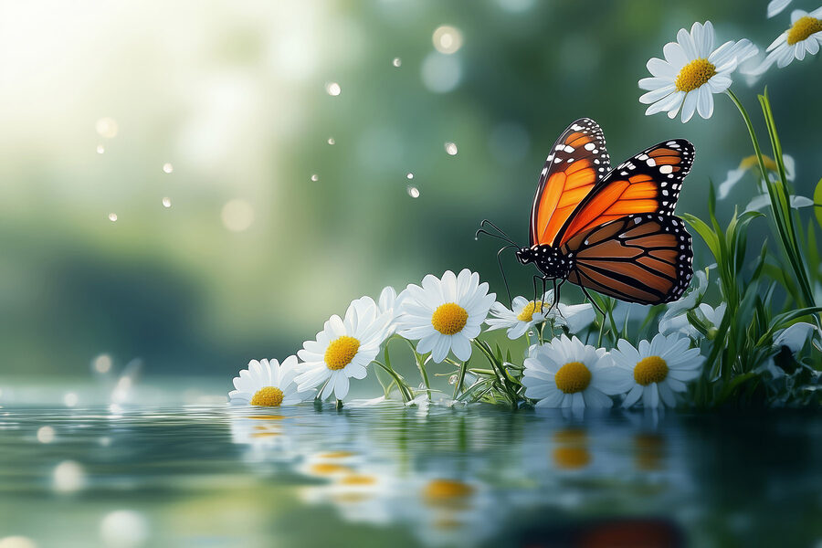 Fluture pe o floare