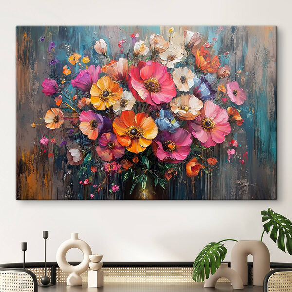 Pictura de flori într-o vază Pictura de flori într-o vază