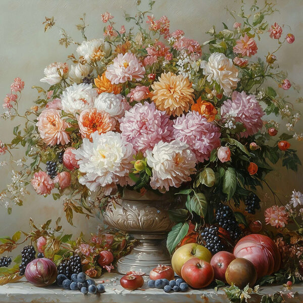 Pictura de flori într-o vază Pictura de flori într-o vază