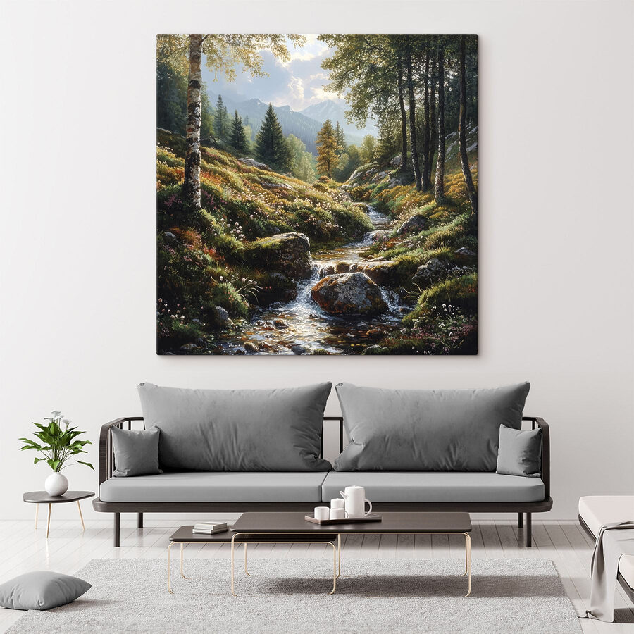 Tablouri Curent care curge printr-o pădure - imagine 2
