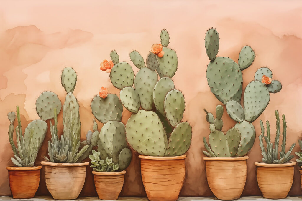Grup de cactus în ghivece Grup de cactus în ghivece
