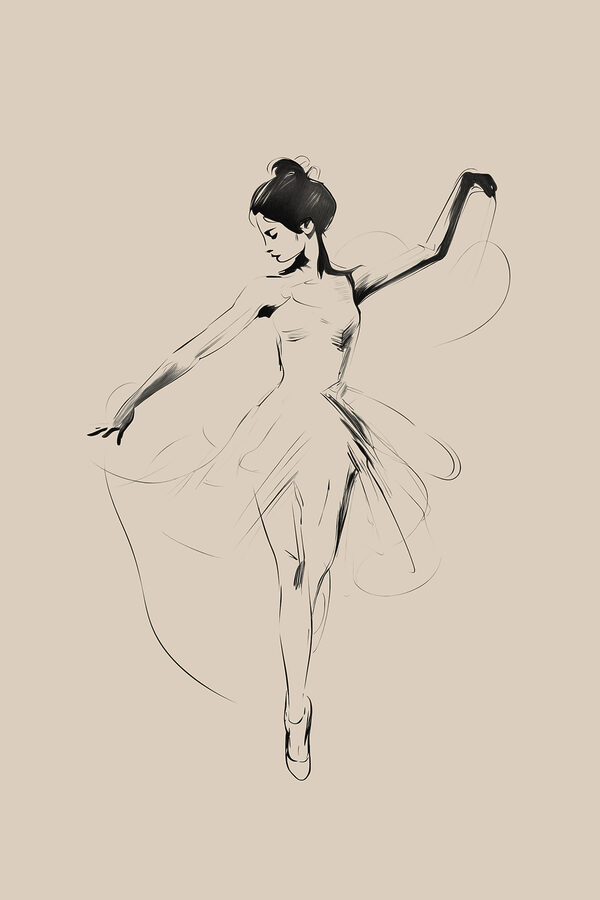 Desenul unei femei care dansează Desenul unei femei care dansează