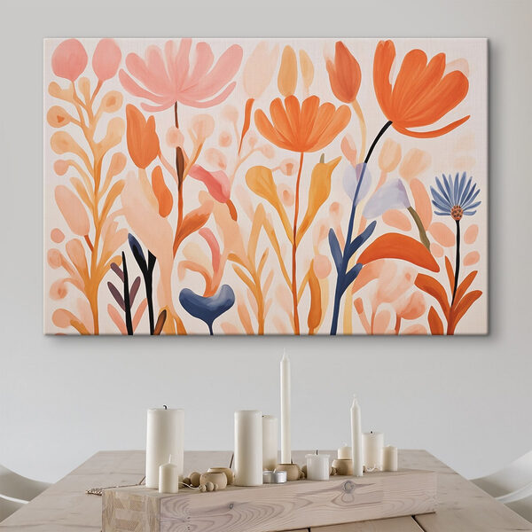 Pictura de flori și frunze Pictura de flori și frunze