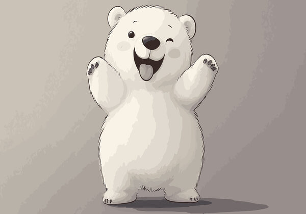 Desen animat al unui urs polar Desen animat al unui urs polar